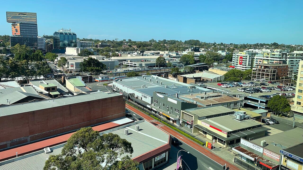 Bankstown CBD Aerial view