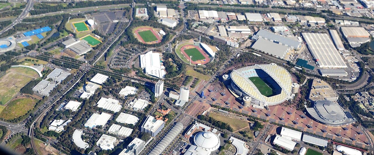 A view of Sydney Olympic Park, NSW