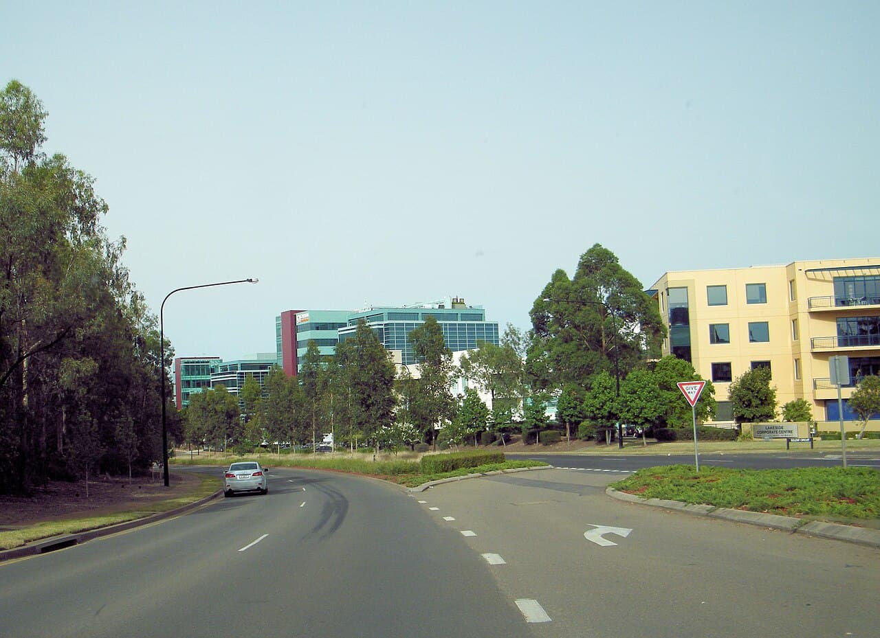 Driving westbound on Norwest Boulevard