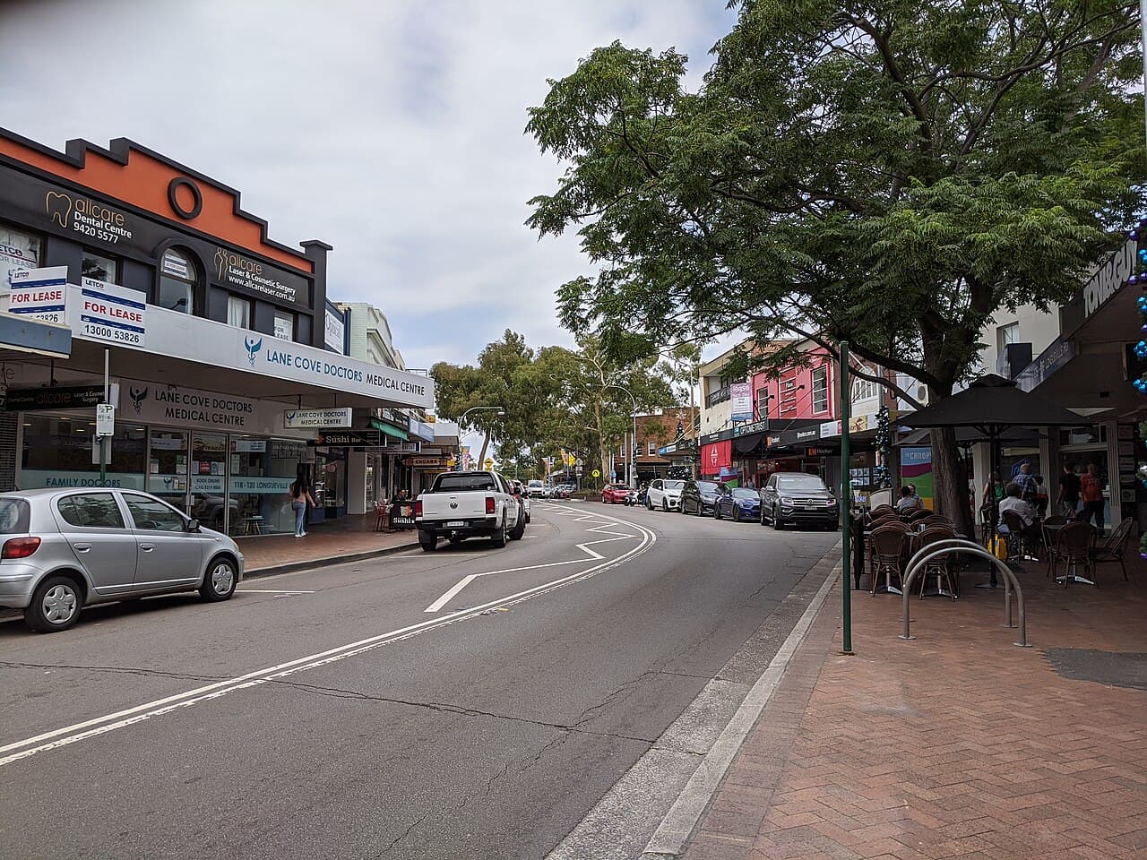 Part of Longueville Road in Lane Cove