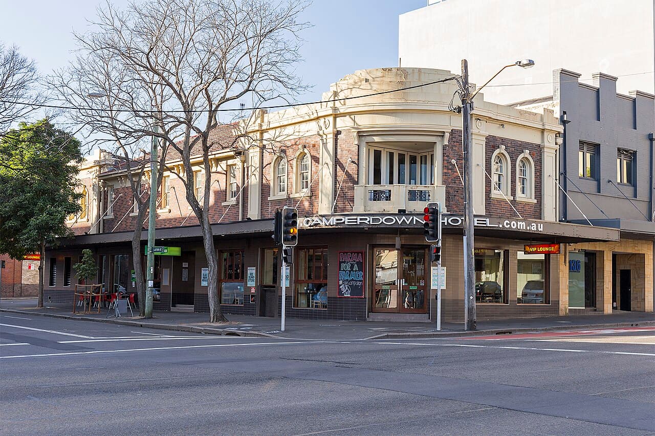 Camperdown Hotel on the corner of Parramatta Rd and Layton St in Camperdown