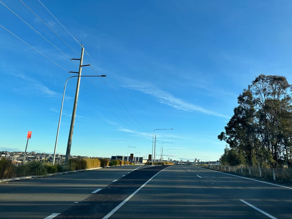 The Northern Road border of Cobbitty and Oran Park